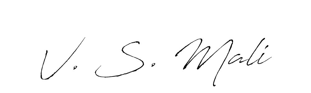 How to make V. S. Mali signature? Antro_Vectra is a professional autograph style. Create handwritten signature for V. S. Mali name. V. S. Mali signature style 6 images and pictures png