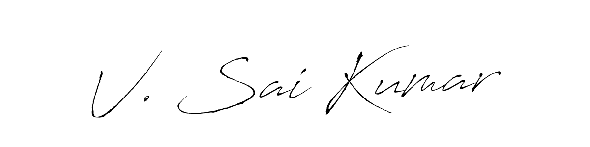 if you are searching for the best signature style for your name V. Sai Kumar. so please give up your signature search. here we have designed multiple signature styles  using Antro_Vectra. V. Sai Kumar signature style 6 images and pictures png