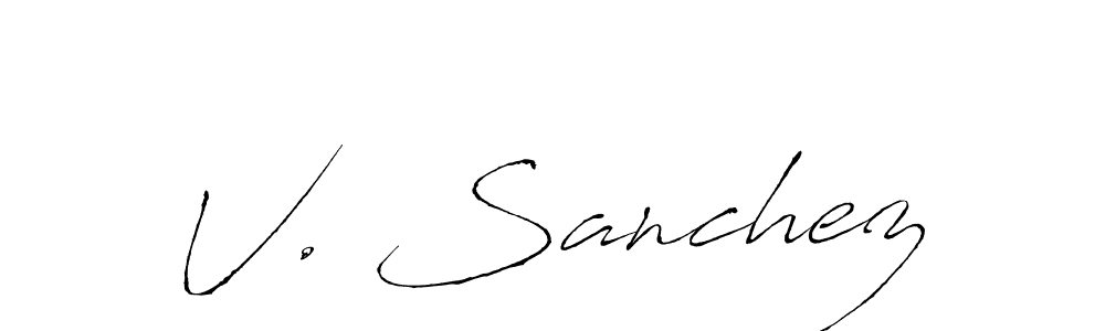 Make a beautiful signature design for name V. Sanchez. Use this online signature maker to create a handwritten signature for free. V. Sanchez signature style 6 images and pictures png