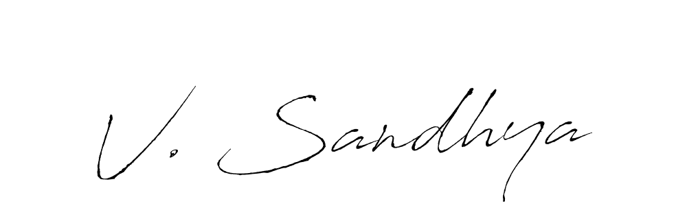 Antro_Vectra is a professional signature style that is perfect for those who want to add a touch of class to their signature. It is also a great choice for those who want to make their signature more unique. Get V. Sandhya name to fancy signature for free. V. Sandhya signature style 6 images and pictures png