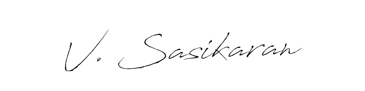 V. Sasikaran stylish signature style. Best Handwritten Sign (Antro_Vectra) for my name. Handwritten Signature Collection Ideas for my name V. Sasikaran. V. Sasikaran signature style 6 images and pictures png