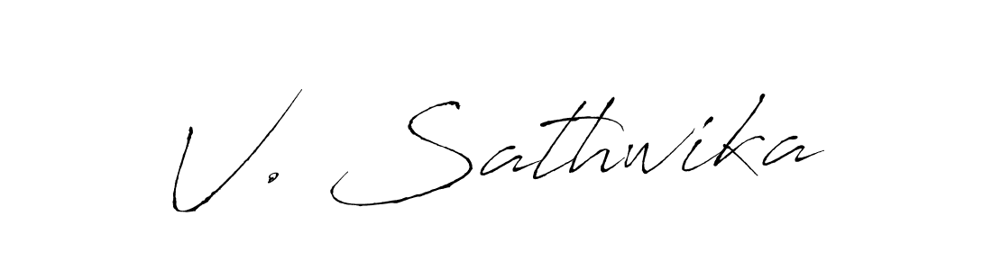 This is the best signature style for the V. Sathwika name. Also you like these signature font (Antro_Vectra). Mix name signature. V. Sathwika signature style 6 images and pictures png