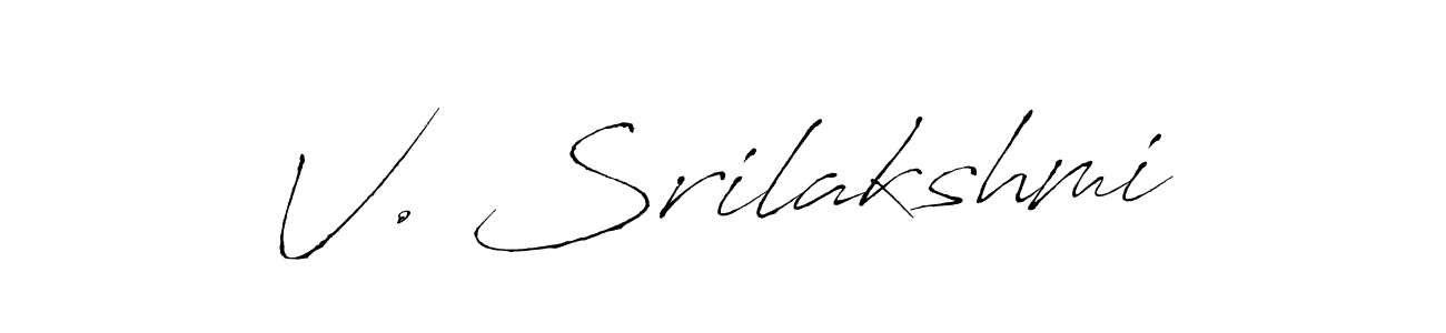 Create a beautiful signature design for name V. Srilakshmi. With this signature (Antro_Vectra) fonts, you can make a handwritten signature for free. V. Srilakshmi signature style 6 images and pictures png