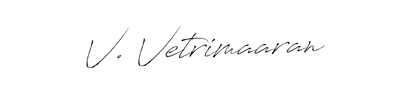 Create a beautiful signature design for name V. Vetrimaaran. With this signature (Antro_Vectra) fonts, you can make a handwritten signature for free. V. Vetrimaaran signature style 6 images and pictures png