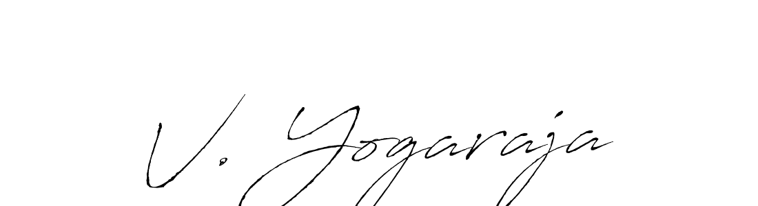 How to make V. Yogaraja name signature. Use Antro_Vectra style for creating short signs online. This is the latest handwritten sign. V. Yogaraja signature style 6 images and pictures png