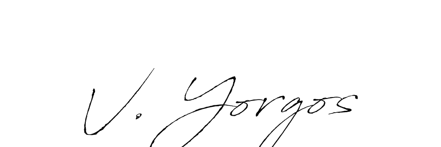 How to make V. Yorgos signature? Antro_Vectra is a professional autograph style. Create handwritten signature for V. Yorgos name. V. Yorgos signature style 6 images and pictures png