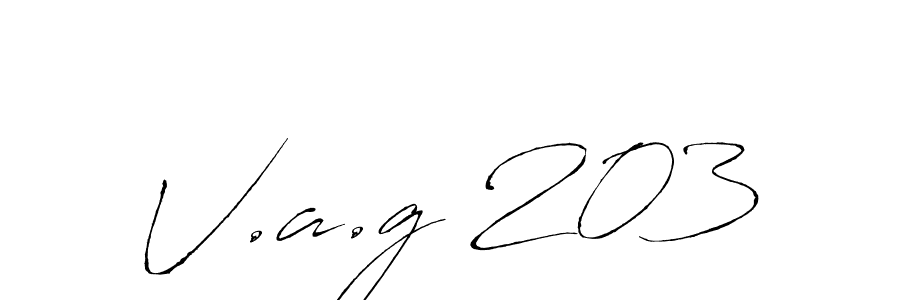 How to make V.a.g 203 name signature. Use Antro_Vectra style for creating short signs online. This is the latest handwritten sign. V.a.g 203 signature style 6 images and pictures png