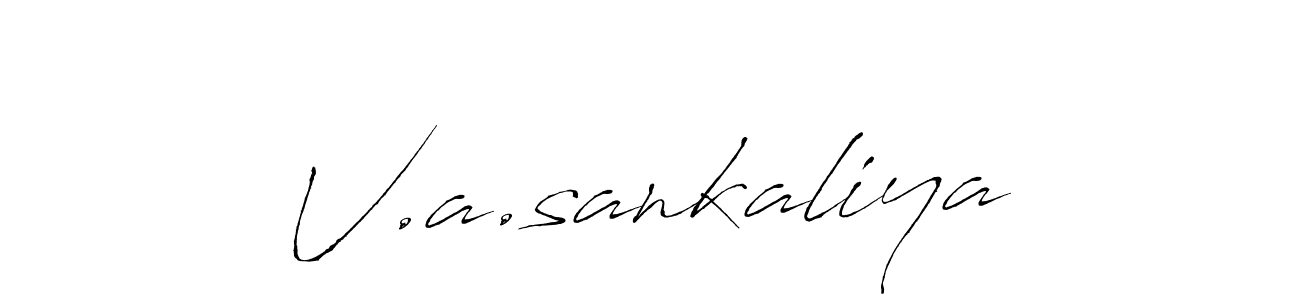 if you are searching for the best signature style for your name V.a.sankaliya. so please give up your signature search. here we have designed multiple signature styles  using Antro_Vectra. V.a.sankaliya signature style 6 images and pictures png