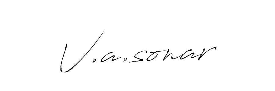 Also we have V.a.sonar name is the best signature style. Create professional handwritten signature collection using Antro_Vectra autograph style. V.a.sonar signature style 6 images and pictures png