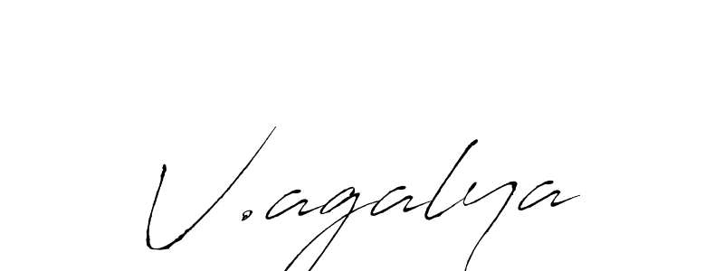 Design your own signature with our free online signature maker. With this signature software, you can create a handwritten (Antro_Vectra) signature for name V.agalya. V.agalya signature style 6 images and pictures png