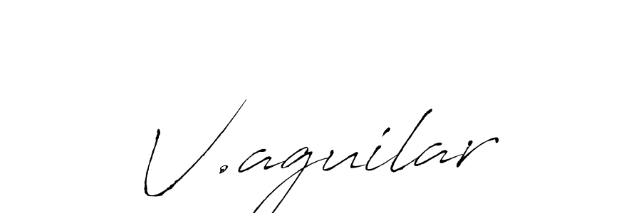 Create a beautiful signature design for name V.aguilar. With this signature (Antro_Vectra) fonts, you can make a handwritten signature for free. V.aguilar signature style 6 images and pictures png