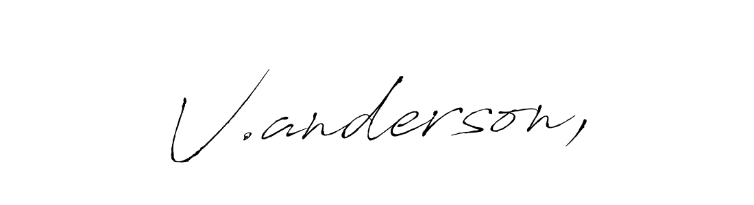 Also You can easily find your signature by using the search form. We will create V.anderson, name handwritten signature images for you free of cost using Antro_Vectra sign style. V.anderson, signature style 6 images and pictures png