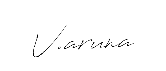 How to make V.aruna name signature. Use Antro_Vectra style for creating short signs online. This is the latest handwritten sign. V.aruna signature style 6 images and pictures png