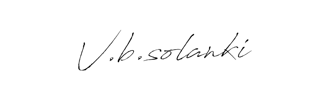 Design your own signature with our free online signature maker. With this signature software, you can create a handwritten (Antro_Vectra) signature for name V.b.solanki. V.b.solanki signature style 6 images and pictures png