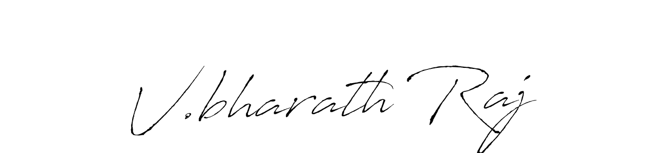Antro_Vectra is a professional signature style that is perfect for those who want to add a touch of class to their signature. It is also a great choice for those who want to make their signature more unique. Get V.bharath Raj name to fancy signature for free. V.bharath Raj signature style 6 images and pictures png