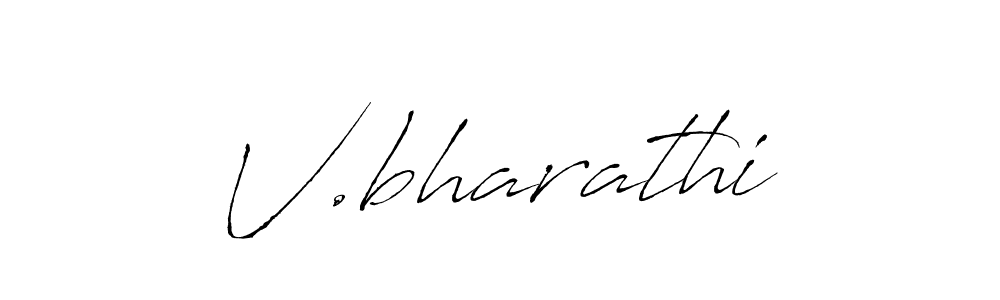 Design your own signature with our free online signature maker. With this signature software, you can create a handwritten (Antro_Vectra) signature for name V.bharathi. V.bharathi signature style 6 images and pictures png