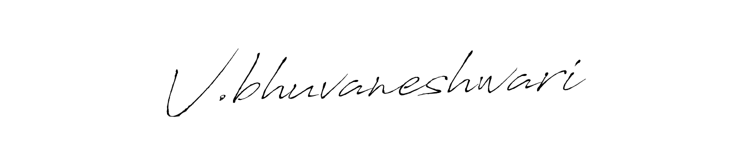 Antro_Vectra is a professional signature style that is perfect for those who want to add a touch of class to their signature. It is also a great choice for those who want to make their signature more unique. Get V.bhuvaneshwari name to fancy signature for free. V.bhuvaneshwari signature style 6 images and pictures png