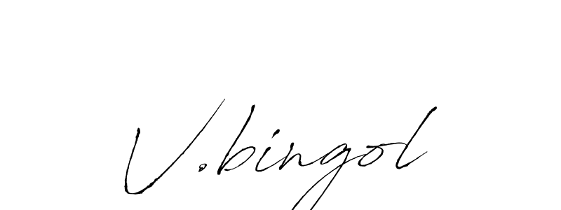 Design your own signature with our free online signature maker. With this signature software, you can create a handwritten (Antro_Vectra) signature for name V.bingol. V.bingol signature style 6 images and pictures png