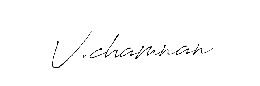 Design your own signature with our free online signature maker. With this signature software, you can create a handwritten (Antro_Vectra) signature for name V.chamnan. V.chamnan signature style 6 images and pictures png