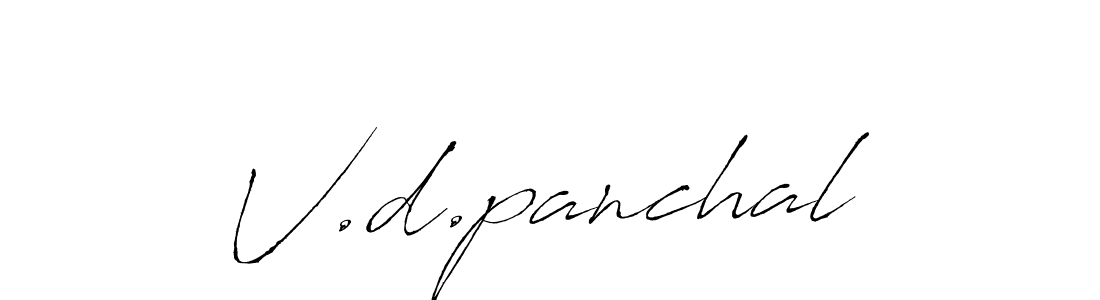 Use a signature maker to create a handwritten signature online. With this signature software, you can design (Antro_Vectra) your own signature for name V.d.panchal. V.d.panchal signature style 6 images and pictures png