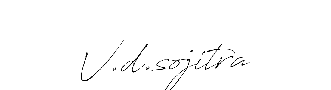 Make a beautiful signature design for name V.d.sojitra. With this signature (Antro_Vectra) style, you can create a handwritten signature for free. V.d.sojitra signature style 6 images and pictures png