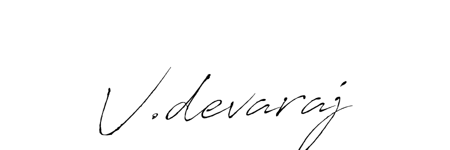 The best way (Antro_Vectra) to make a short signature is to pick only two or three words in your name. The name V.devaraj include a total of six letters. For converting this name. V.devaraj signature style 6 images and pictures png