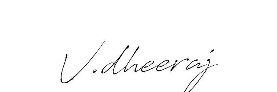 Make a beautiful signature design for name V.dheeraj. With this signature (Antro_Vectra) style, you can create a handwritten signature for free. V.dheeraj signature style 6 images and pictures png