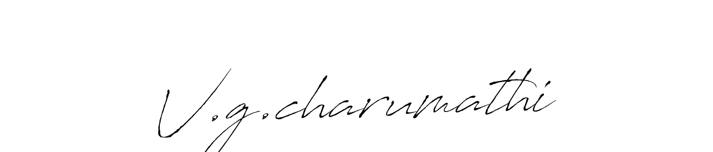 Antro_Vectra is a professional signature style that is perfect for those who want to add a touch of class to their signature. It is also a great choice for those who want to make their signature more unique. Get V.g.charumathi name to fancy signature for free. V.g.charumathi signature style 6 images and pictures png
