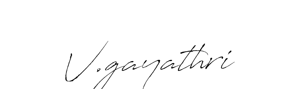 Design your own signature with our free online signature maker. With this signature software, you can create a handwritten (Antro_Vectra) signature for name V.gayathri. V.gayathri signature style 6 images and pictures png