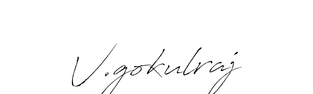 V.gokulraj stylish signature style. Best Handwritten Sign (Antro_Vectra) for my name. Handwritten Signature Collection Ideas for my name V.gokulraj. V.gokulraj signature style 6 images and pictures png