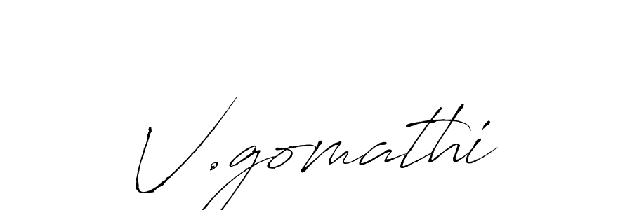 Make a beautiful signature design for name V.gomathi. With this signature (Antro_Vectra) style, you can create a handwritten signature for free. V.gomathi signature style 6 images and pictures png