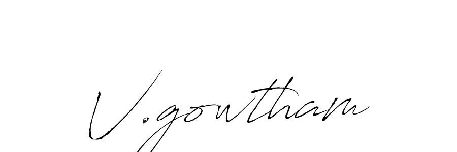 if you are searching for the best signature style for your name V.gowtham. so please give up your signature search. here we have designed multiple signature styles  using Antro_Vectra. V.gowtham signature style 6 images and pictures png