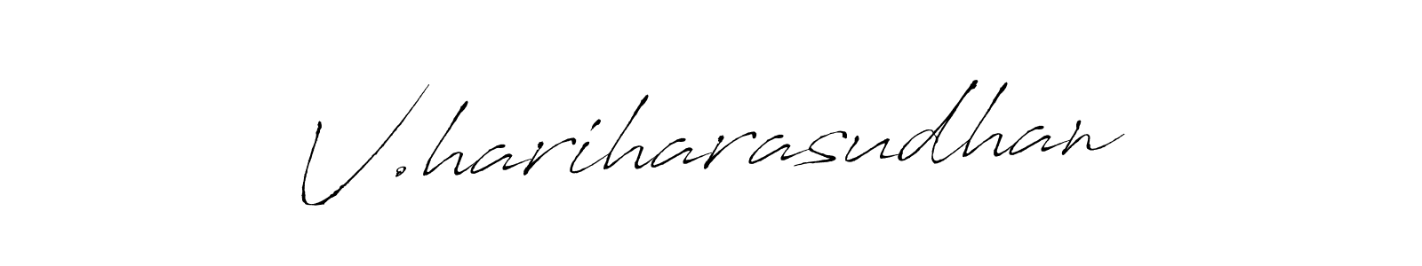 Design your own signature with our free online signature maker. With this signature software, you can create a handwritten (Antro_Vectra) signature for name V.hariharasudhan. V.hariharasudhan signature style 6 images and pictures png