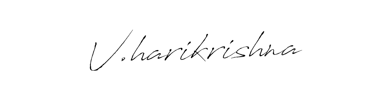 Use a signature maker to create a handwritten signature online. With this signature software, you can design (Antro_Vectra) your own signature for name V.harikrishna. V.harikrishna signature style 6 images and pictures png