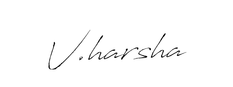 The best way (Antro_Vectra) to make a short signature is to pick only two or three words in your name. The name V.harsha include a total of six letters. For converting this name. V.harsha signature style 6 images and pictures png