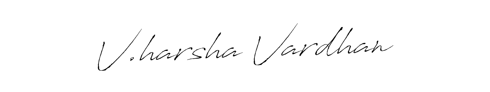 Antro_Vectra is a professional signature style that is perfect for those who want to add a touch of class to their signature. It is also a great choice for those who want to make their signature more unique. Get V.harsha Vardhan name to fancy signature for free. V.harsha Vardhan signature style 6 images and pictures png