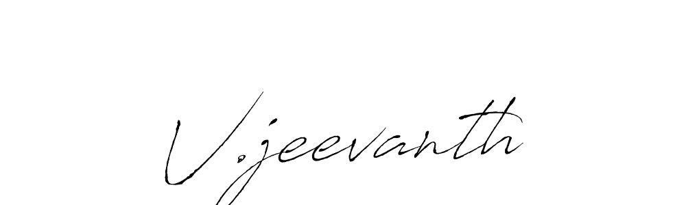 How to make V.jeevanth name signature. Use Antro_Vectra style for creating short signs online. This is the latest handwritten sign. V.jeevanth signature style 6 images and pictures png