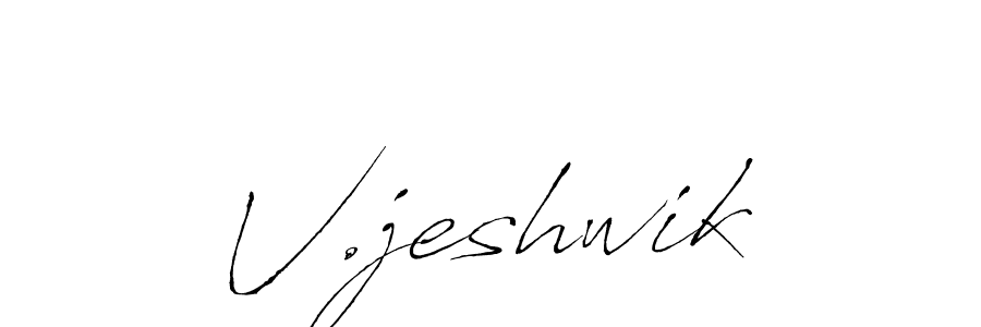 Use a signature maker to create a handwritten signature online. With this signature software, you can design (Antro_Vectra) your own signature for name V.jeshwik. V.jeshwik signature style 6 images and pictures png