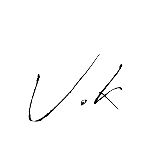 V.k stylish signature style. Best Handwritten Sign (Antro_Vectra) for my name. Handwritten Signature Collection Ideas for my name V.k. V.k signature style 6 images and pictures png