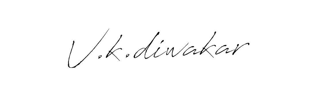 V.k.diwakar stylish signature style. Best Handwritten Sign (Antro_Vectra) for my name. Handwritten Signature Collection Ideas for my name V.k.diwakar. V.k.diwakar signature style 6 images and pictures png