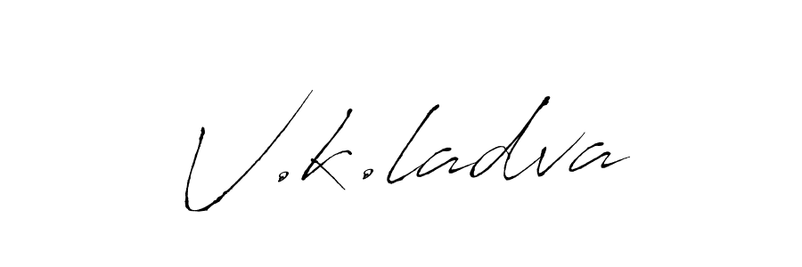 Antro_Vectra is a professional signature style that is perfect for those who want to add a touch of class to their signature. It is also a great choice for those who want to make their signature more unique. Get V.k.ladva name to fancy signature for free. V.k.ladva signature style 6 images and pictures png