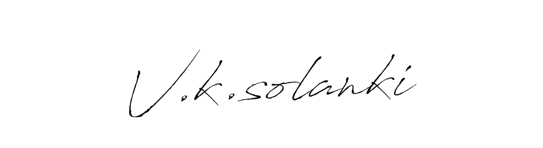 Also You can easily find your signature by using the search form. We will create V.k.solanki name handwritten signature images for you free of cost using Antro_Vectra sign style. V.k.solanki signature style 6 images and pictures png