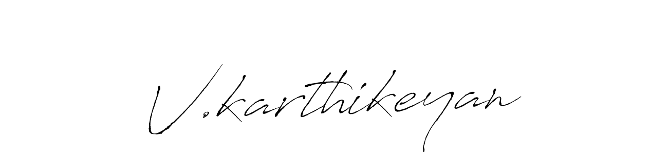 Use a signature maker to create a handwritten signature online. With this signature software, you can design (Antro_Vectra) your own signature for name V.karthikeyan. V.karthikeyan signature style 6 images and pictures png