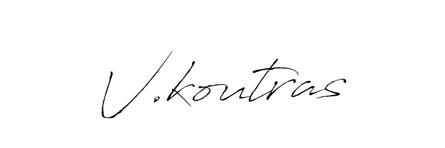 Also we have V.koutras name is the best signature style. Create professional handwritten signature collection using Antro_Vectra autograph style. V.koutras signature style 6 images and pictures png