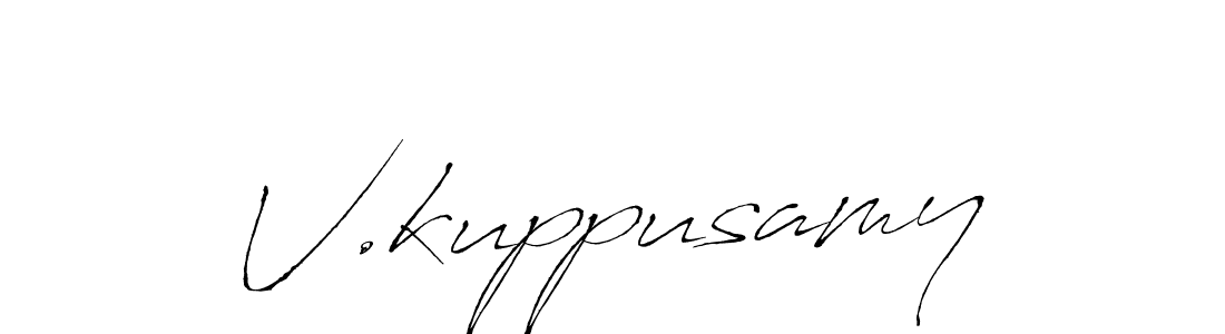 How to make V.kuppusamy name signature. Use Antro_Vectra style for creating short signs online. This is the latest handwritten sign. V.kuppusamy signature style 6 images and pictures png