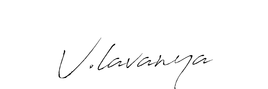 Also we have V.lavanya name is the best signature style. Create professional handwritten signature collection using Antro_Vectra autograph style. V.lavanya signature style 6 images and pictures png