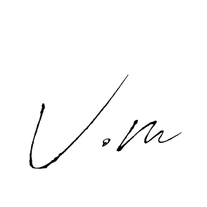 V.m stylish signature style. Best Handwritten Sign (Antro_Vectra) for my name. Handwritten Signature Collection Ideas for my name V.m. V.m signature style 6 images and pictures png