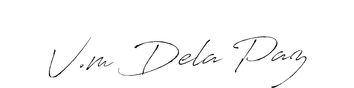 The best way (Antro_Vectra) to make a short signature is to pick only two or three words in your name. The name V.m Dela Paz include a total of six letters. For converting this name. V.m Dela Paz signature style 6 images and pictures png