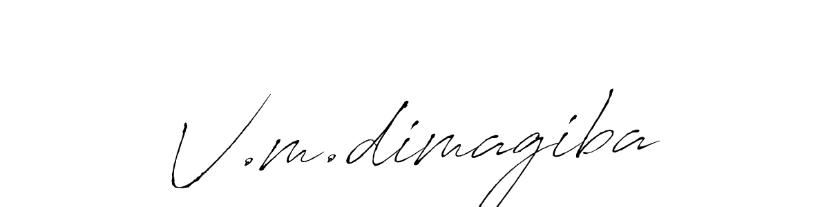 Design your own signature with our free online signature maker. With this signature software, you can create a handwritten (Antro_Vectra) signature for name V.m.dimagiba. V.m.dimagiba signature style 6 images and pictures png