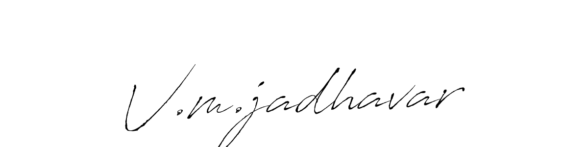 Use a signature maker to create a handwritten signature online. With this signature software, you can design (Antro_Vectra) your own signature for name V.m.jadhavar. V.m.jadhavar signature style 6 images and pictures png